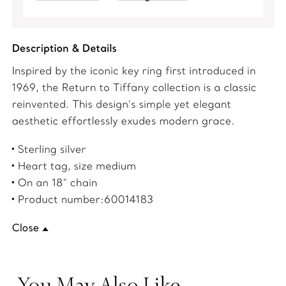 Tiffany Sterling Silver Heart Pendant Medium - Picture 9 of 9